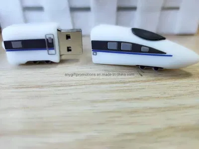 Flash USB en PVC en forme de train cadeau créatif avec un