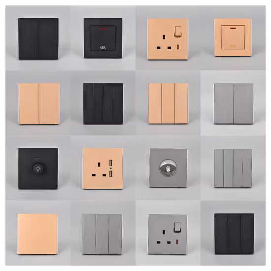 Klass le plus récent interrupteur de lumière et prise électrique murale à gros bouton mince